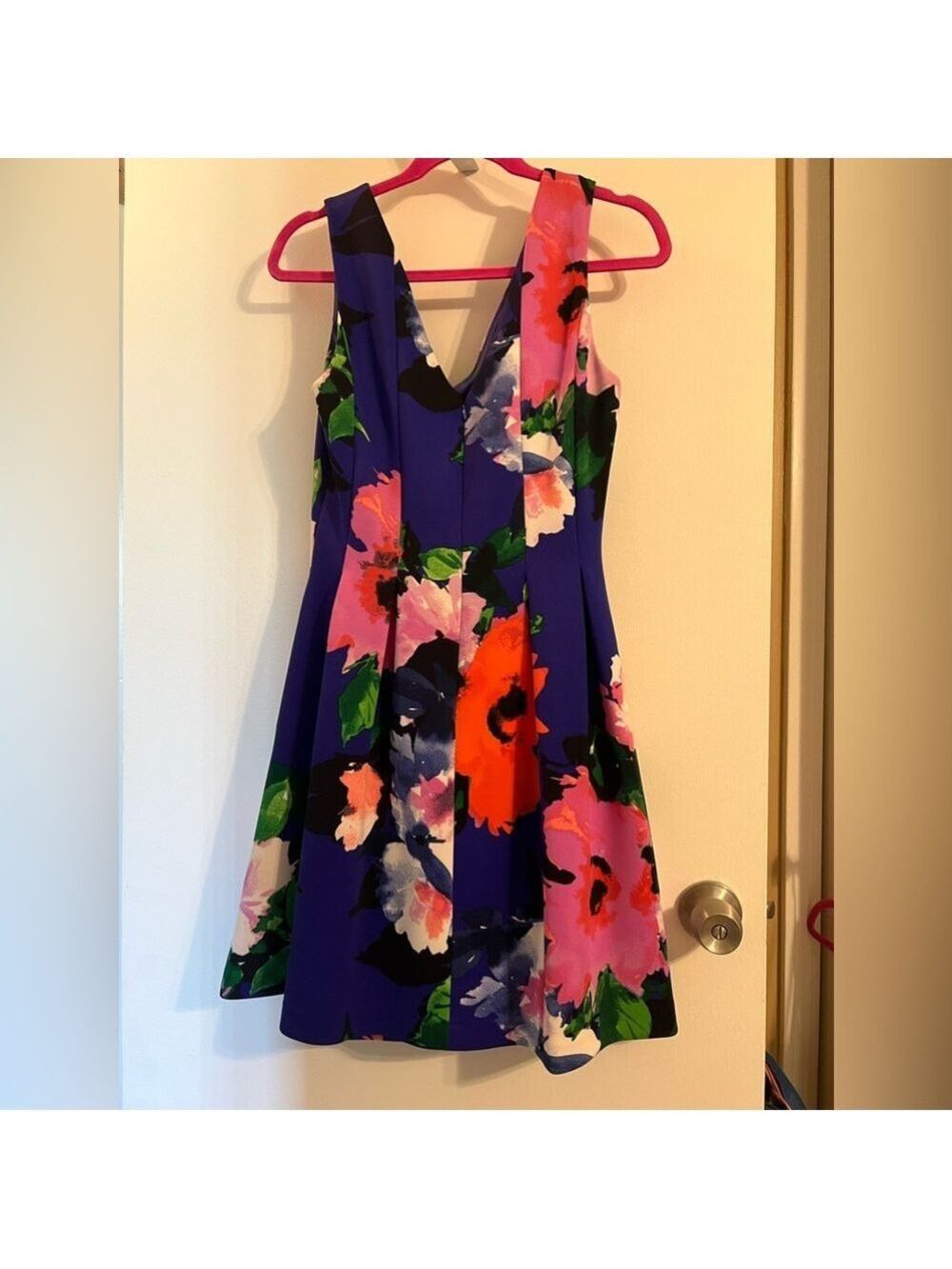Vince Camuto Floral Print Fit and Flare Scuba Dress Size 6